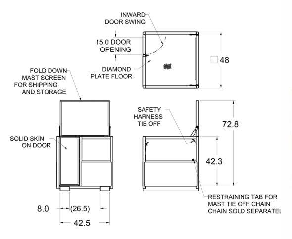 1,000 lbs Fork Personnel Basket (20988)