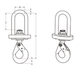 4,500# INSULATED SWIVEL HOOK WITH SELF-LOCKING HOOK (16358)