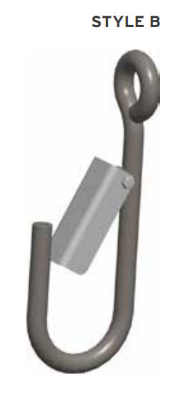 3/8" 6" 365# LATCHING J-HOOK STYLE B (17611)