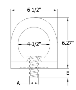 1 1/4 in Acme Low Profile Super Eyebolt 8,000 lbs WLL (48724)