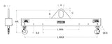 30,000# 10' STANDARD LIFT BEAM LIFTING BEAM W/SWIVEL HOOKS (12236)