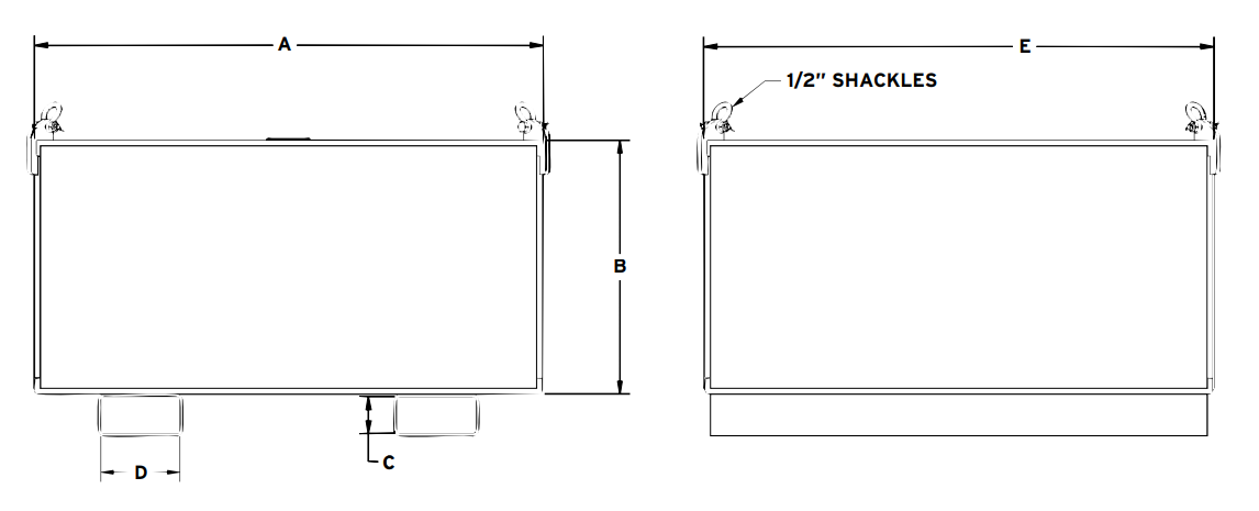 2,500 lbs 36" Material Basket w/ Casters (23954)