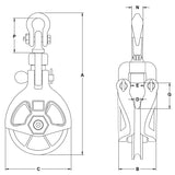 Skookum A Series 5T Cast Half Sided Block with REGULAR YOKE (A-4R)