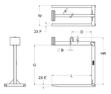 6,000 lbs Fixed Bale Pallet Lifter 48" Fork Length (14629)