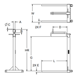 2,000 lbs Dual Bale Pallet Lifter With Wheels (14538)