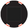 42" x2" Round SafetyTech Pad with Interlocking Pyramids (PSC-DR42-2)