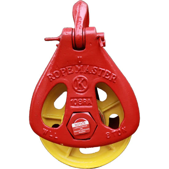 Skookum Ropemaster 8 Ton 10" Half Sided Block with SWIVEL HOOK