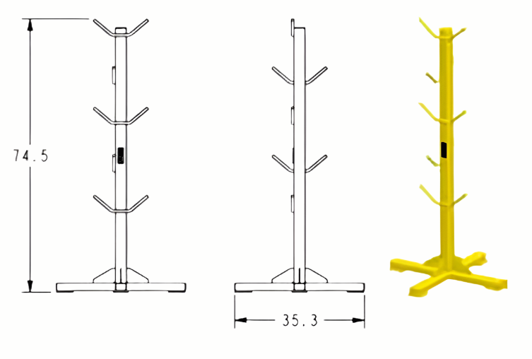 300 lbs Single Tree 75X36" w/ Casters (25049)