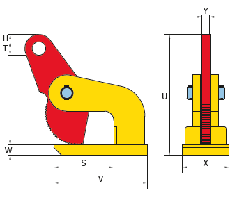 1 Ton TDH Horizontal Lifting Clamp for Bending Sheets