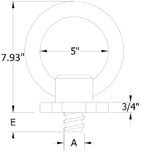 1 in UNC Super Eyebolt 5,000 lbs WLL (48641)