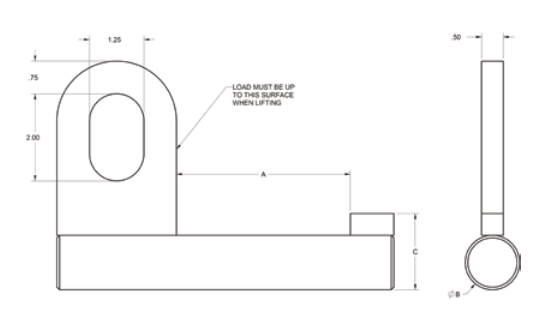 3,200 lbs 8.25" Manhole Key  (16300)