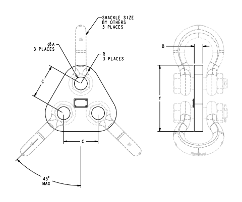 Triangle Equalizer 77,000 lbs WLL (24785)