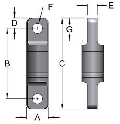 Miller Angular Contact Ball Bearing Swivel Model H-212 Eye to Eye WLL 25 tons