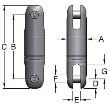 Miller Angular Contact Ball Bearing Swivel Model BB-414 Bullet to Bullet WLL 0.75 tons