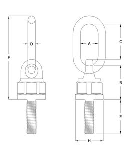 M39 x 4.00 Ultra Lifting Ring 8,000 kg WLL (44355)