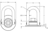 30,000 lbs Weld-On Round Base Swivel Hoist Ring (44408-W)