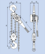 6 Ton x 5' Lever Hoist Black Bear (YL)