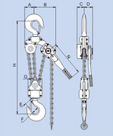 9 Ton x 20' Lever Hoist Black Bear (YL)