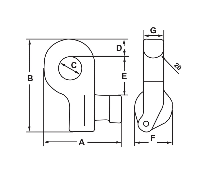 CLB Container Lifting Lug (Sold individually)