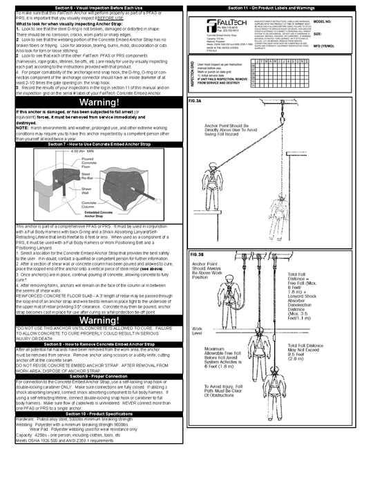 3' Concrete Embed Anchor (PN 7436)