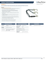 4½' to 6' ViewPack® Elastic Energy Absorbing Lanyard, Double-leg with Steel Connectors (8256ELY3)