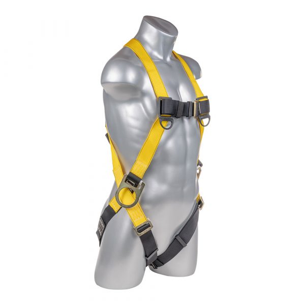 HARNESS 3PT., PASS-THRU LEGS, BACK/SIDE D-RINGS, YELLOW COLOR (H11110105)