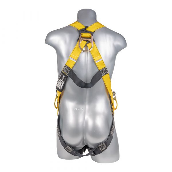 HARNESS 3PT., PASS-THRU LEGS, BACK/SIDE D-RINGS, YELLOW COLOR (H11110105)