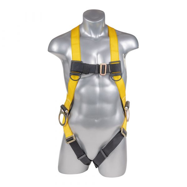 HARNESS 3PT., PASS-THRU LEGS, BACK/SIDE D-RINGS, YELLOW COLOR (H11110105)