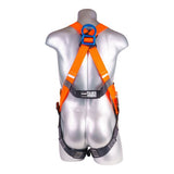 HARNESS 5PT., ALUMINUM DORSAL D-RING, QCB CHEST, GROMMET LEGS, ORANGE COLOR (H222100041)