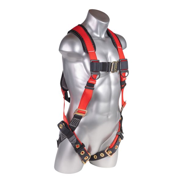 HARNESS 5PT., PADDED BACK, QCB CHEST, GROMMET LEGS, BACK D-RING AND SRL BACK PLATE (H222100111)