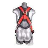 HARNESS 5PT., PADDED BACK, QCB CHEST, GROMMET LEGS, BACK D-RING AND SRL BACK PLATE (H222100111)